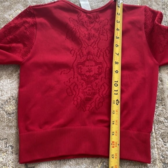 Fabletics Flora Seamless Long Sleeve Top Red - Picture 11 of 11